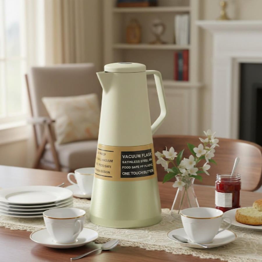 ترمس شاي وقهوة ستيل من الداخل والخارج 1.2لتر- مميز وأنيق – ١.٢ لتر