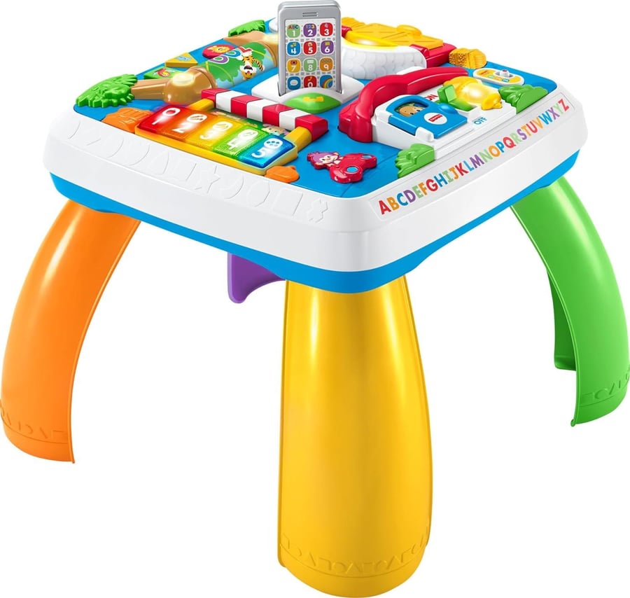 Fisher-Price Laugh & Learn Baby To Toddler Toy, Around The Town Learning Table With Music Lights & Activities For Ages 6+ Months