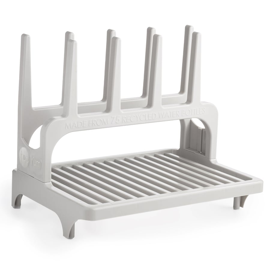 PopYum Gray Space Saving Drying Rack from 100% Recycled Bottles
