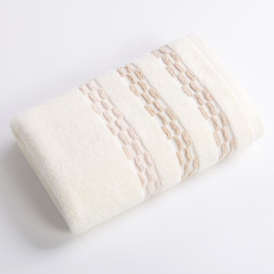 Cannon Jacquard Cotton Bath Towel 140×70 cm - Off-White