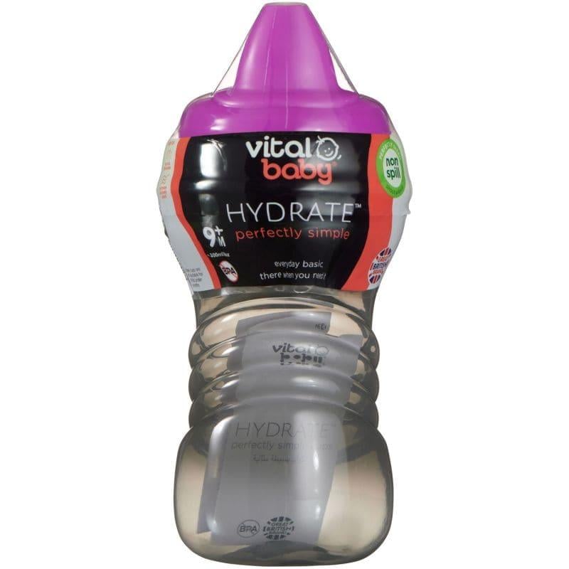 فيتال بيبي كوب شرب بفوهة رشف بسيط للأطفال 9+ أشهر - 300 مل - بنفسجي
