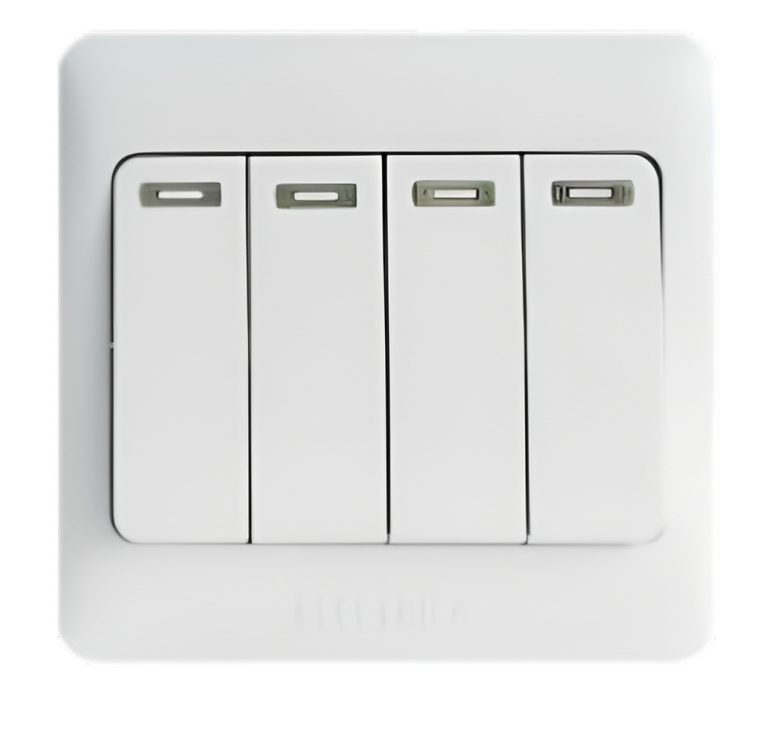 مفتاح رباعي ابـــيـــض Electrica