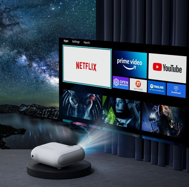 إيبمان LC700 جهاز عرض 1080P، جهاز عرض صغير الحجم محمول بتقنية 5G وواي فاي وبلوتوث مع حقيبة حمل مجانا، جهاز عرض أفلام 9000 لومن كامل الدقة ، حجم عرض 200 بوصة مثالي لمسرح المنزل والأفلام الخارجية