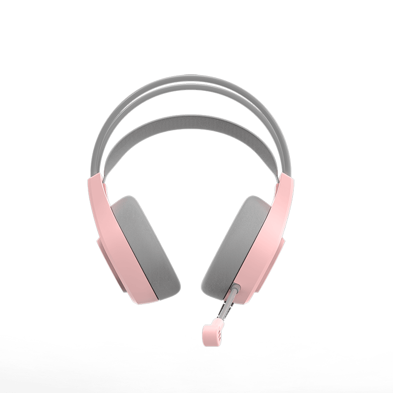 اكسترايك مي سماعة ألعاب GH515P RGB - صوت محيطي ستيريو - إضاءة RGB - 3.5MM X2 + USB - وردي