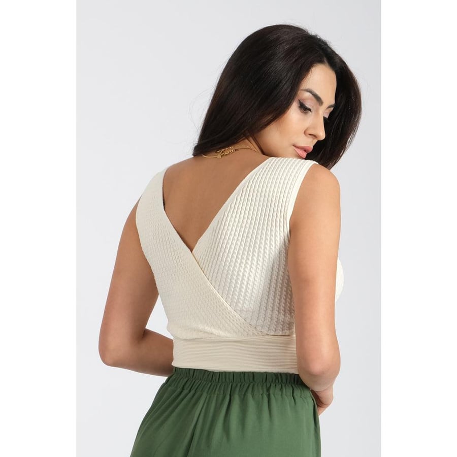 Londonella Crop Summery Tricot Fabric - Free Size - 100124