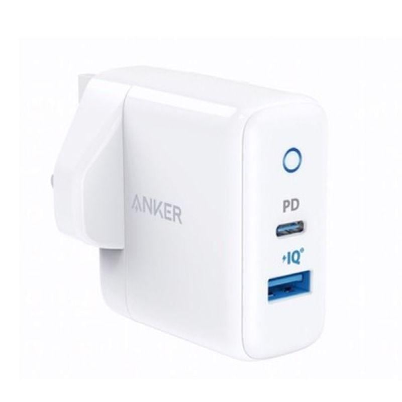 Anker PowerPort PD + 2 2-Port USB-C - 20W - & USB-A - 15W - White - A2636K21