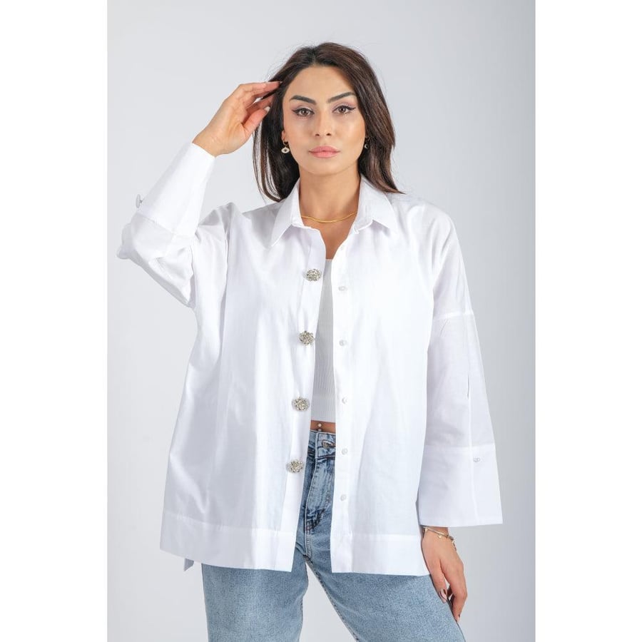 Londonella Shirt With Long sleeves - White - 100138
