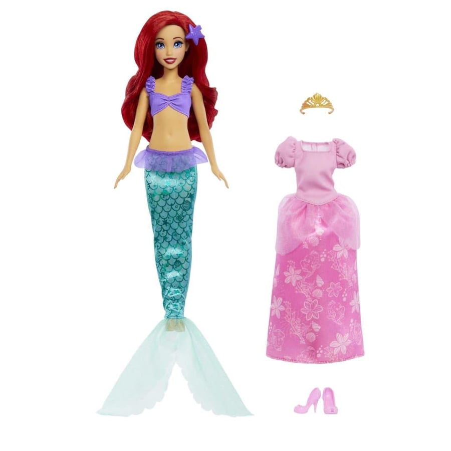 Disney Princess Toys, Ariel 2-In-1 Mermaid To Princess Doll HMG49