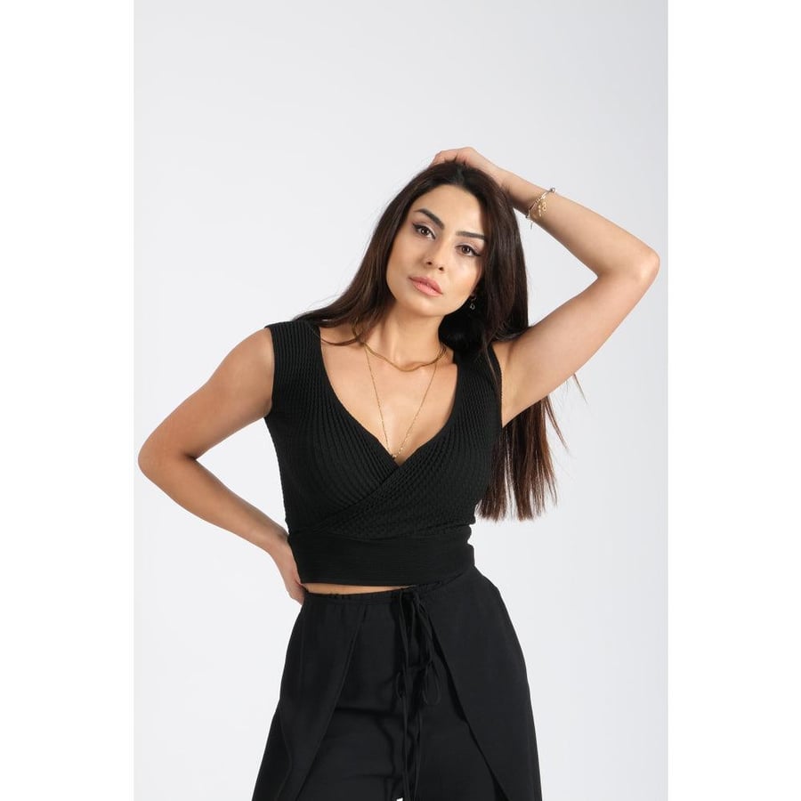 Londonella Crop Summery Tricot Fabric - Free Size - 100124