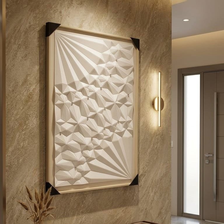 Luxurious wall panel – natural wood frame (120×80 cm)