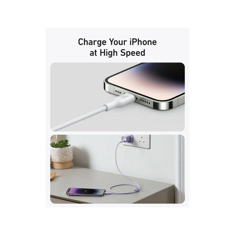 أنكر 542 كابل USB-C إلى Lightning عضوي كابل الشحن والمزامنة بطول 1.83 متر - اسود - A80B2H11