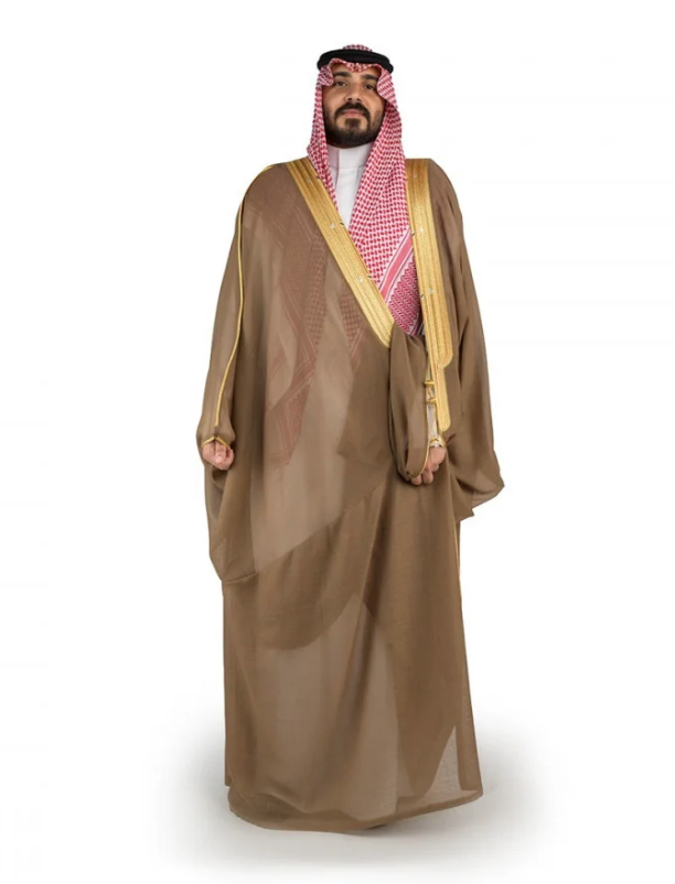 بشت ملكي غاط مصوف زري حر-كموني