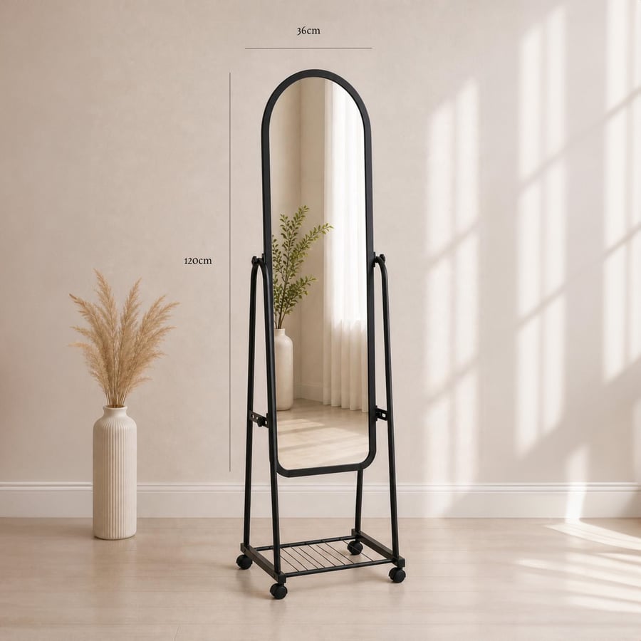 Modern standing mirrors with wheels 36 cm