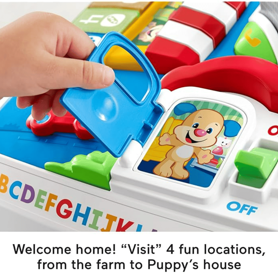 Fisher-Price Laugh & Learn Baby To Toddler Toy, Around The Town Learning Table With Music Lights & Activities For Ages 6+ Months
