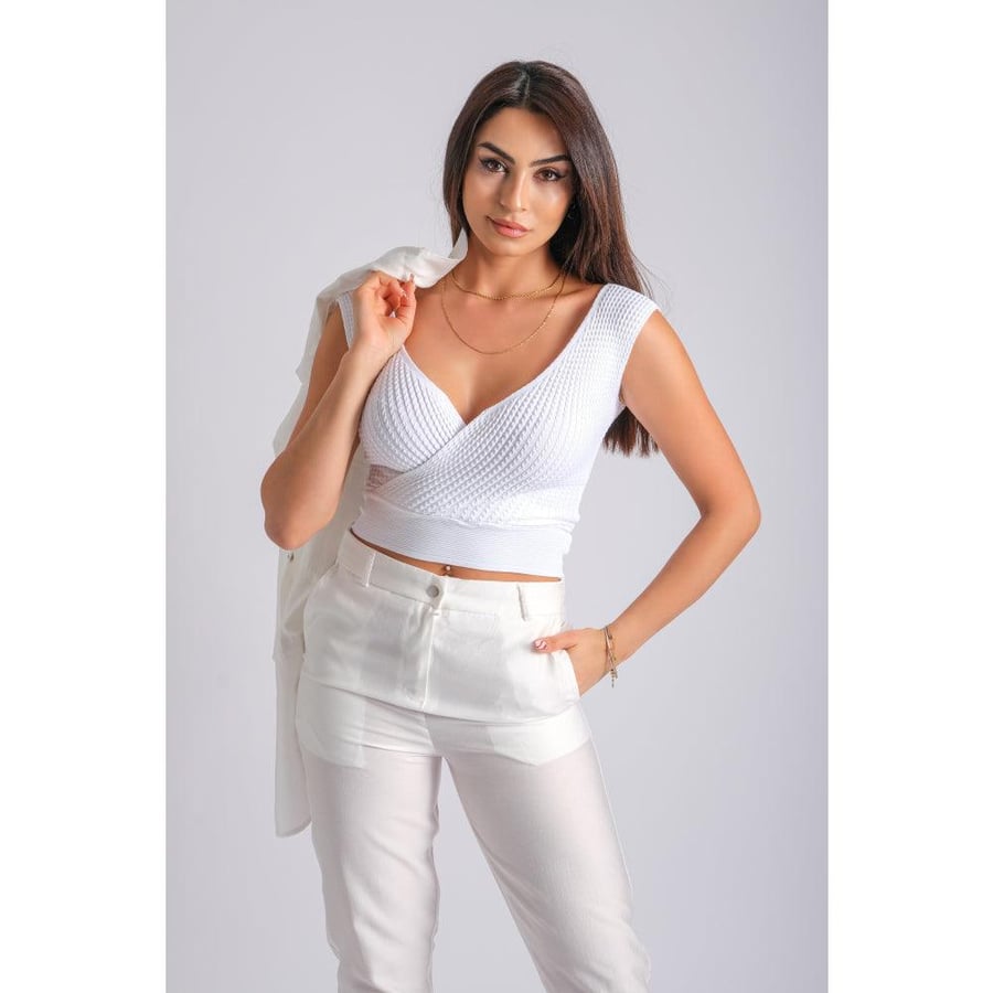 Londonella Crop Summery Tricot Fabric - Free Size - 100124