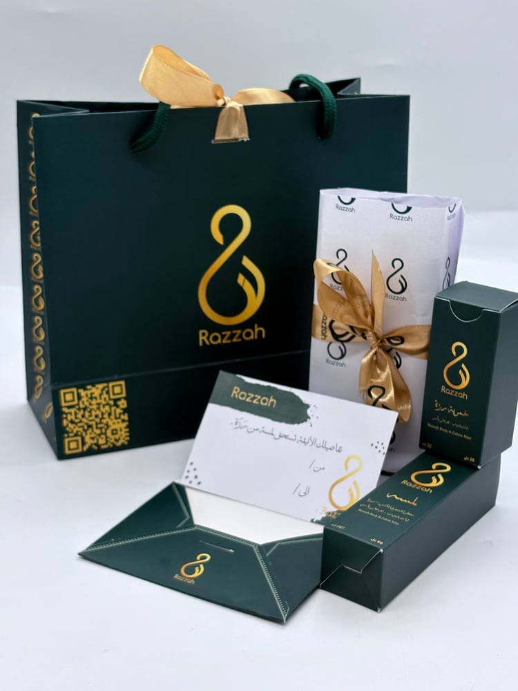 بكج يحتوي على معطر لمسة وخمرية رزه