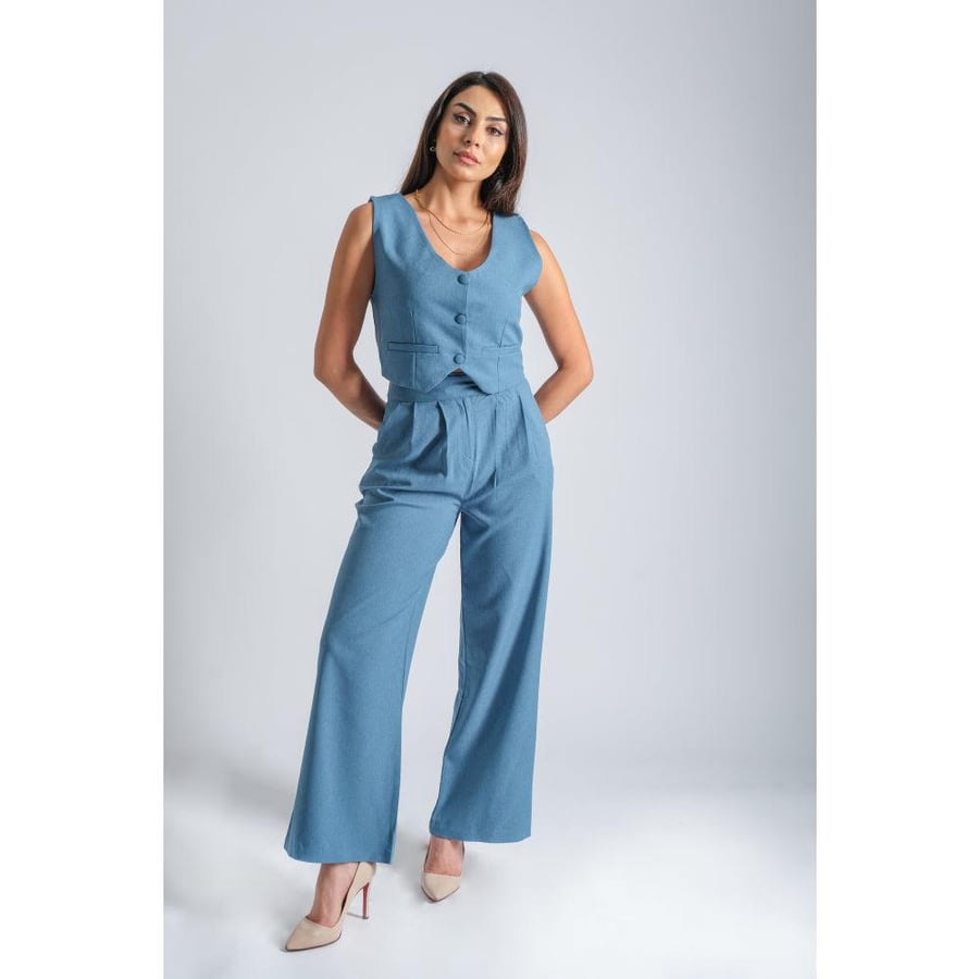 Londonella 2-Piece Set Vest and Pants - Blue - 100178