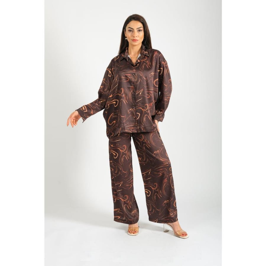 Londonella set Printed Design - Brown - 100128