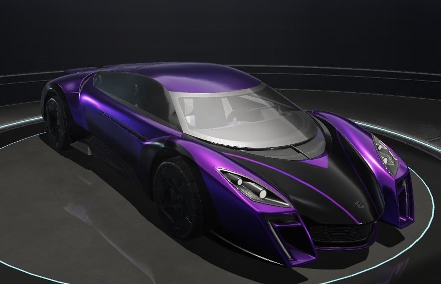 The purple ghost car