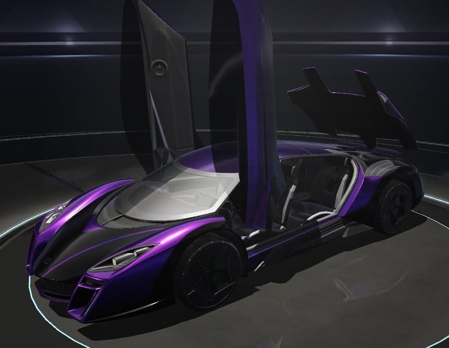 The purple ghost car
