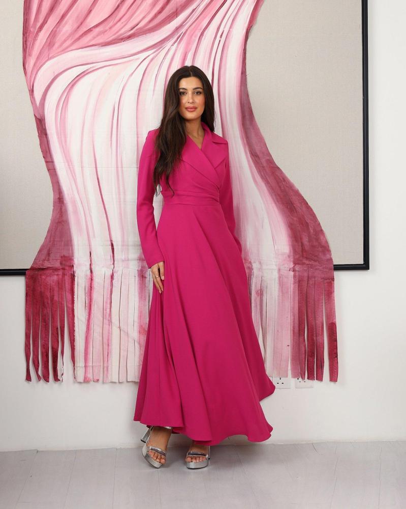 Fuchsia Crepe Dress