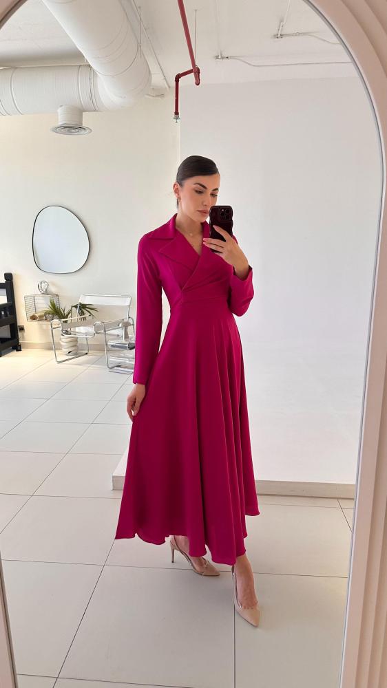 Fuchsia Crepe Dress