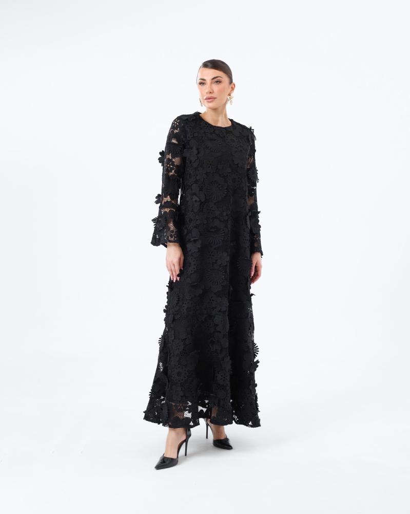 Black flowers Dress