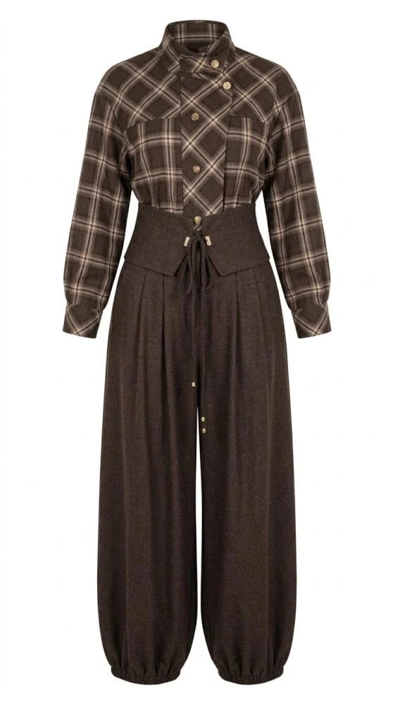Vintage chic Set Brwon