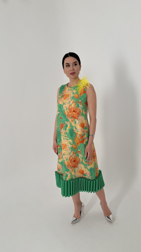 Multi green dress