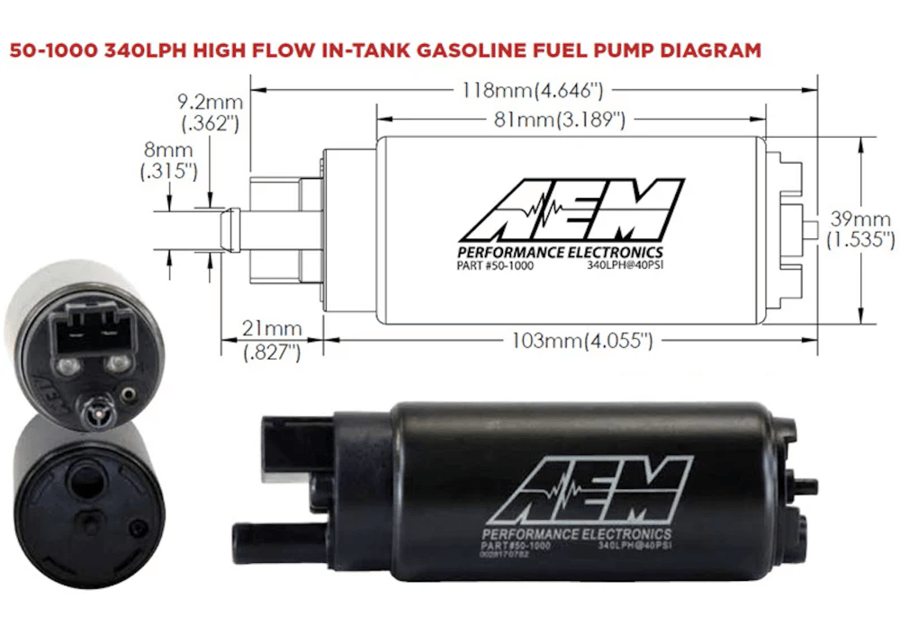 طرمبة بنزين AEM 340 LPH - أداء عالي وموثوق