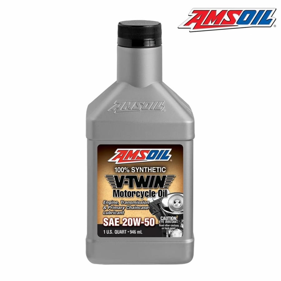 زيت امزويل AMSOIL 20W-50 زيت دباب هارلي ديفيدسون V-Twin تخليقي - أمريكي 946 مل