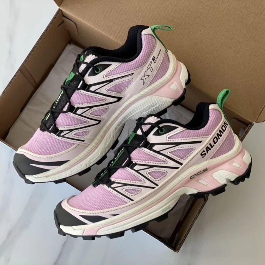 Salomon x sandy liang pink/jolly green / black