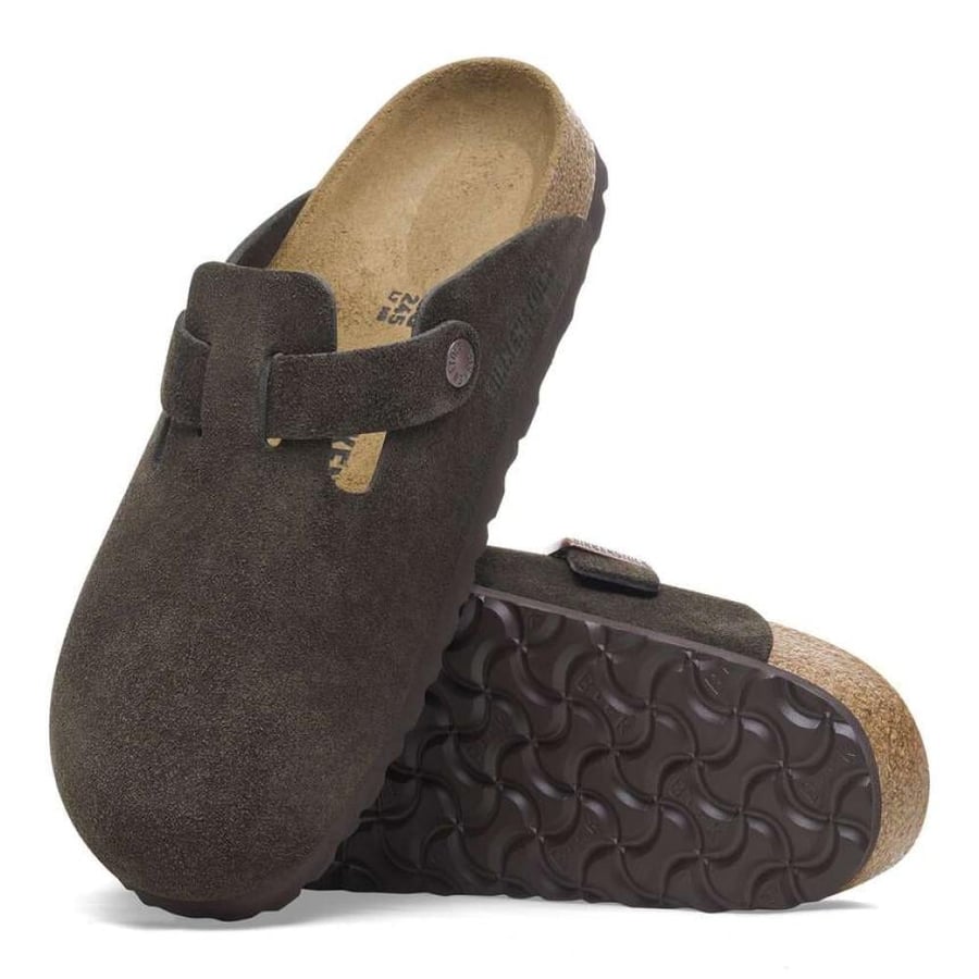 BIRKENSTOCK  Boston Suede Clogs -Moca