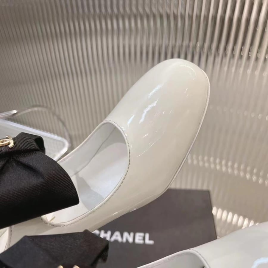 Chanel heels mary jane white