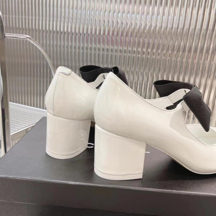 Chanel heels mary jane white