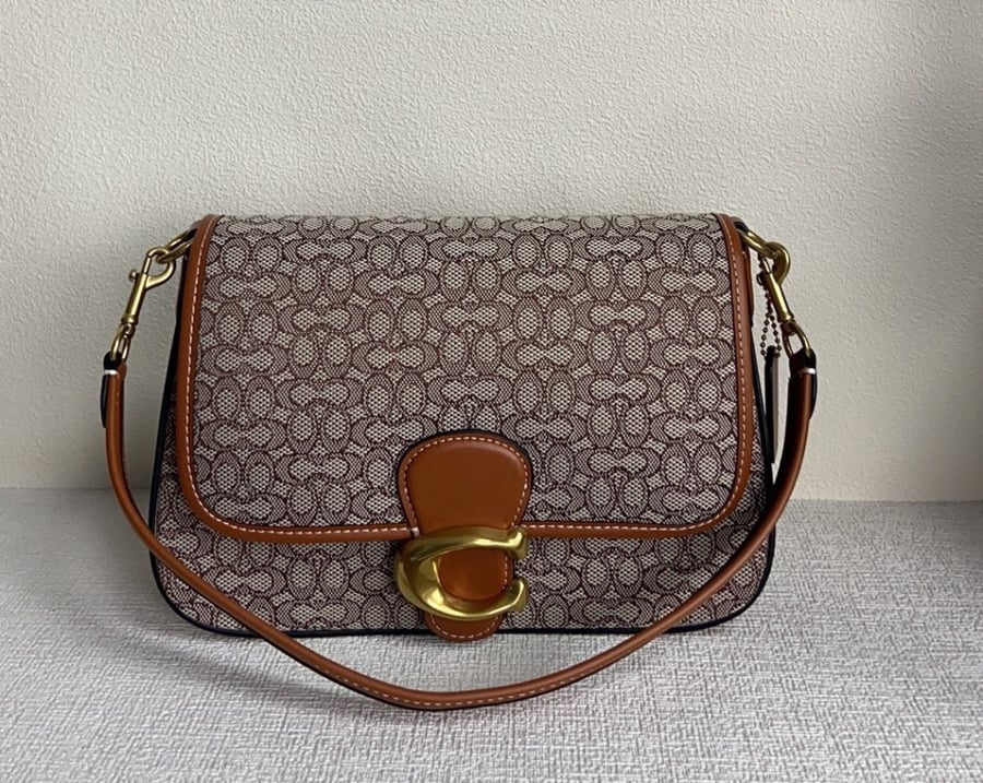 Soft Tabby Shoulder Bag In Micro Signature Jacquard | COACH