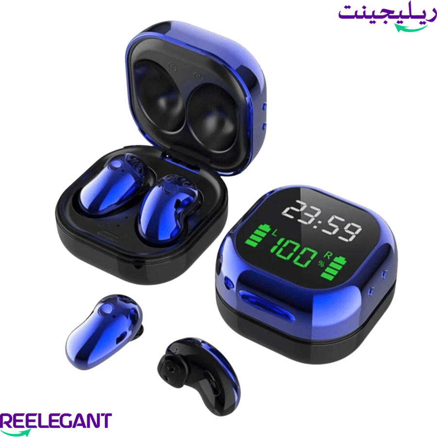 سماعات بلوتوث سماعات لاسلكية مع مايك مع عرض رقمي للوقت والطاقة