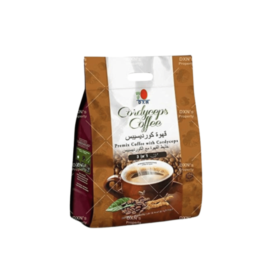 قهوة الكورديسبس DXN CORDYCEPS COFFEE 3 IN 1