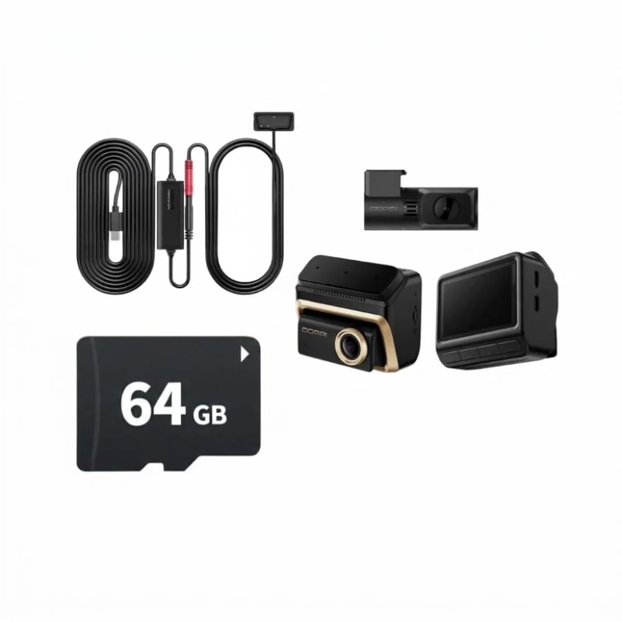 بكج داش كام DDPAi Z90 Master كاميرا امامية 4K وخلفية 4K تدعم GPS و 4G + كيبل تايب سي موصل للكاميرا +بطاقة ذاكرة 64