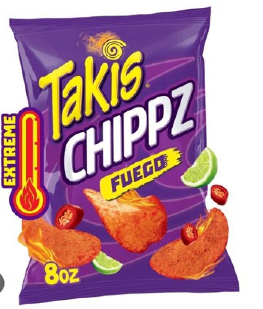 شيبس تاكيس تشيبز فويغو الحار 227 جم – Takis Chippz Fuego Extreme 8oz
