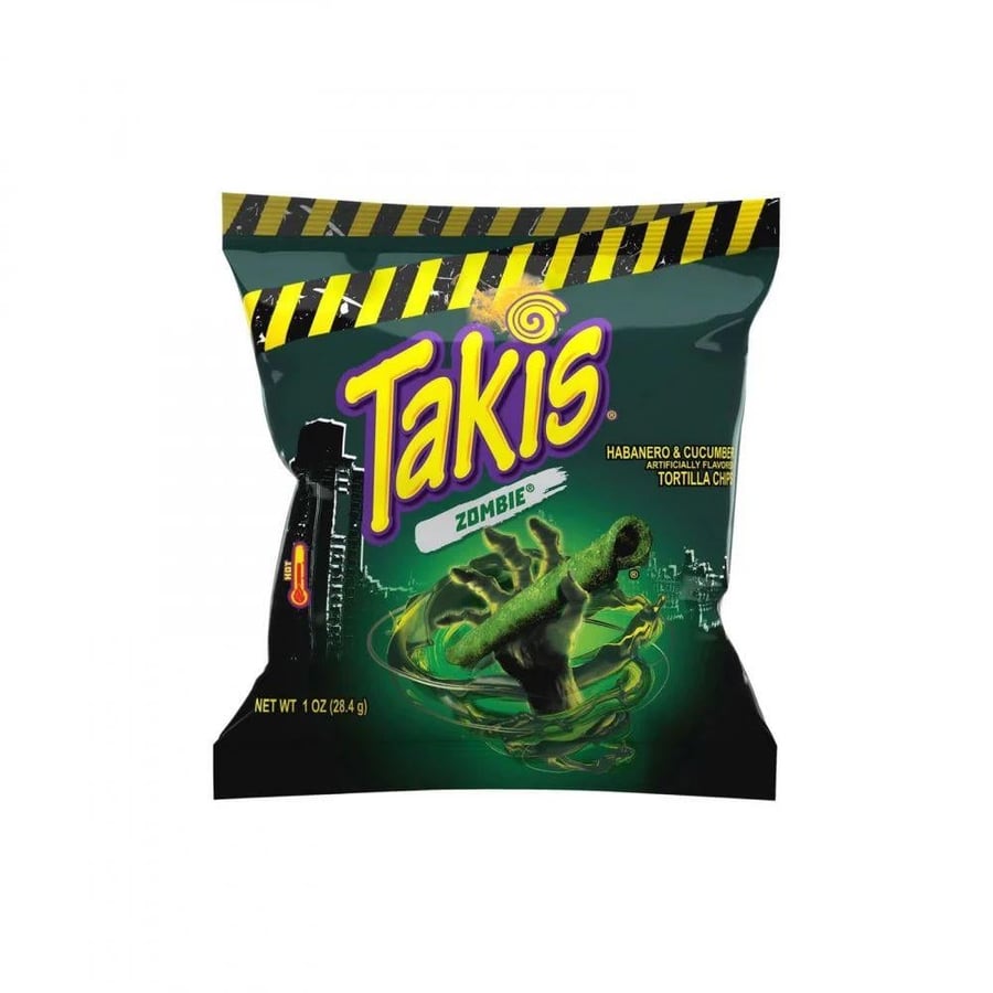 تاكيس زومبي نكهة الهالبينو والخيار  28.4 جم – Takis Zombie Habanero & Cucumber
