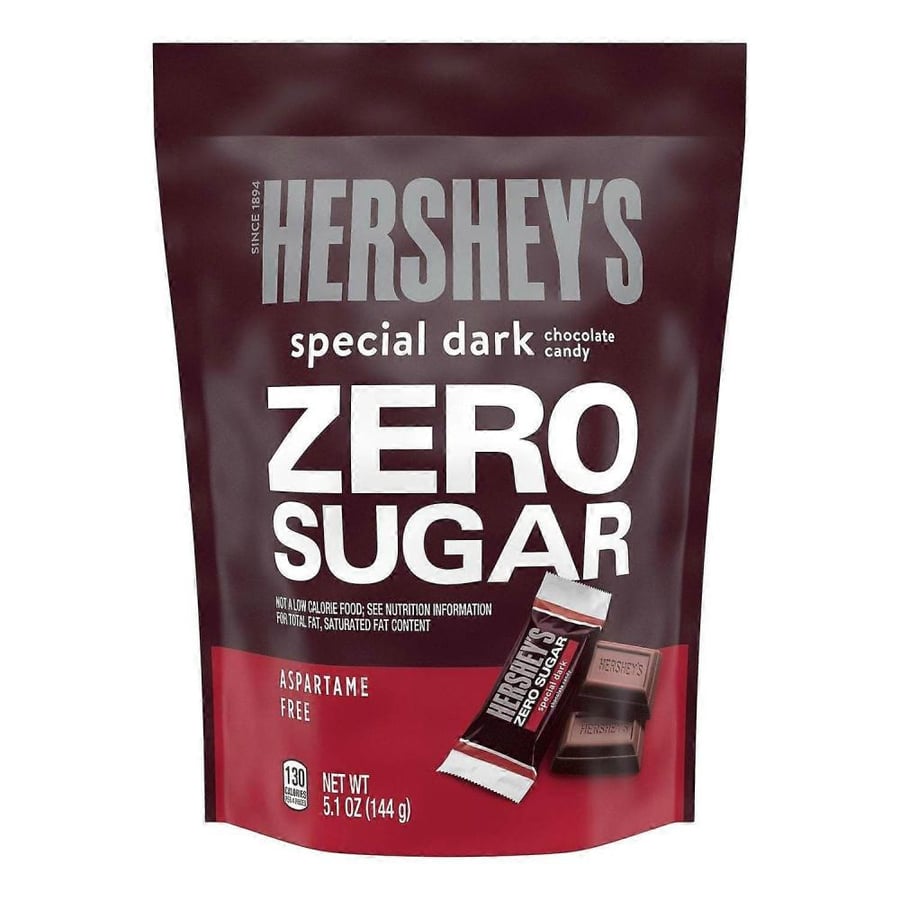 هيرشيز شوكولاتة بدون سكر – 144 جم | HERSHEY’S | شوكولاتة صحية دايت