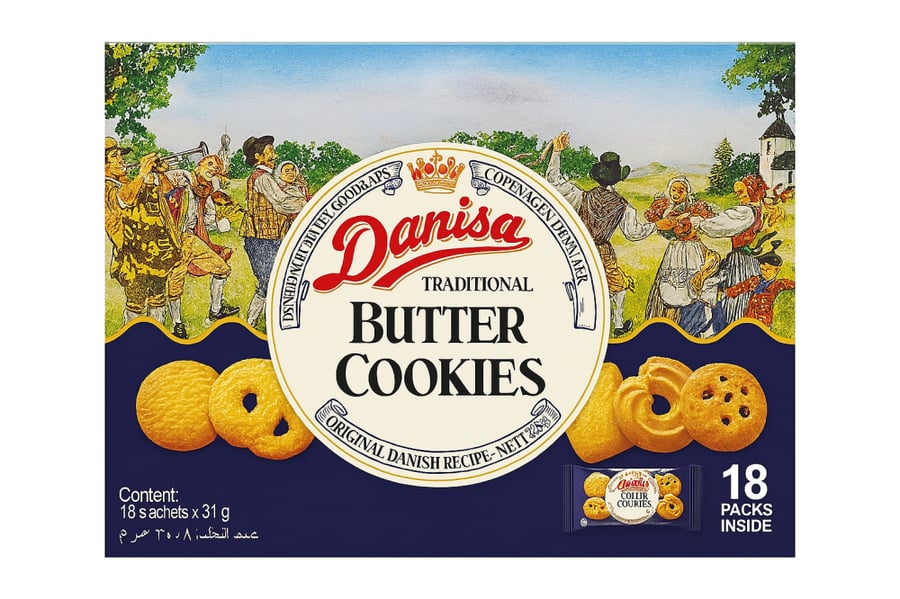 بسكويت زبدة تقليدي (18 كيس × 31 جم) Danisa Butter Cookies