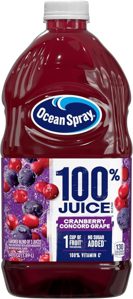 عصير كرانبيري التوت البري مع العنب من اوشن سبراي 100٪ (Ocean Spray) 1.89 لتر