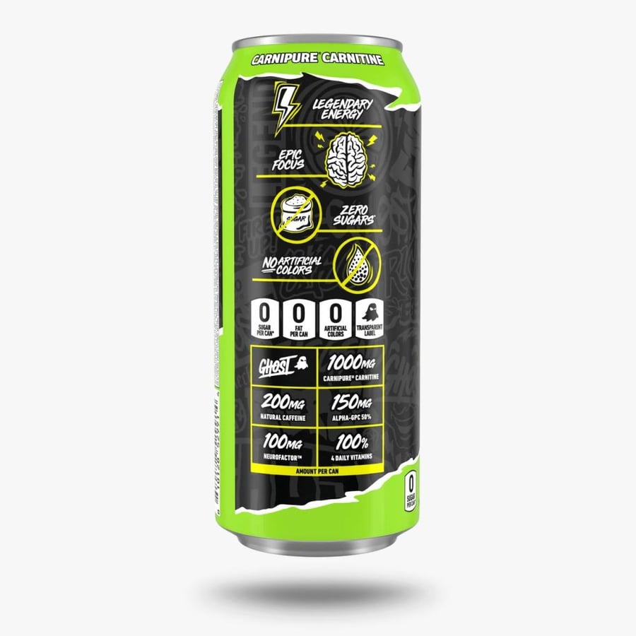 مشروب طاقة غوست بدون سكر – نكهة الليمون الكهربائي (Ghost Energy Electric Limeade)