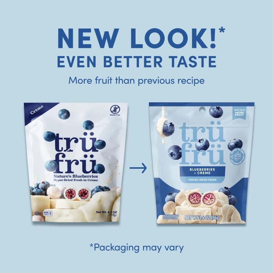 ترو فرو توت الأزرق مجفف بالتجميد مع كريمة – Tru Fru Blueberries + Creme
