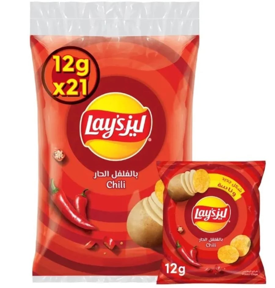 ليز كيس بنكهة الفلفل الحار  21حبة * 11 جم