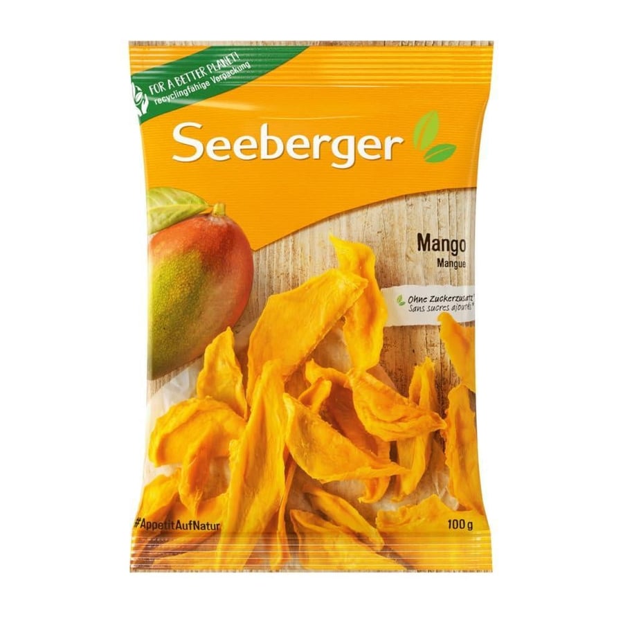 شرائح المانجو مجفف طبيعي 100جم ن سيبرجر Seeberger Dried Mango