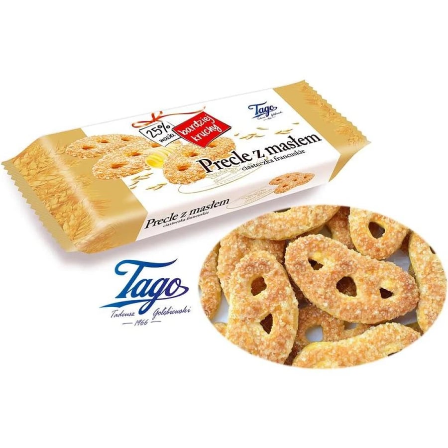 تاجو بريتزل بالزبدة بسكويت دائري مقرمش 135 جم |  Tago Precle z Masłem