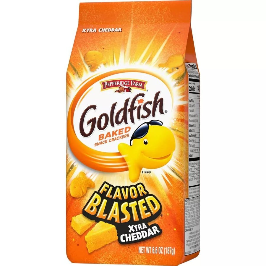 جولدفش فليفور بلاستد إكسترا شيدر 187 جم — Goldfish Flavor Blasted Xtra Cheddar